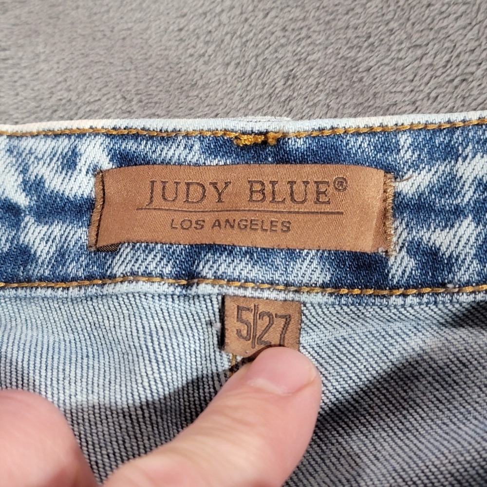 Judy Blue Brink Jeans Women 5/27 Acid Wash High Rise Raw Hem Stretch Denim Retro - Picture 2 of 10